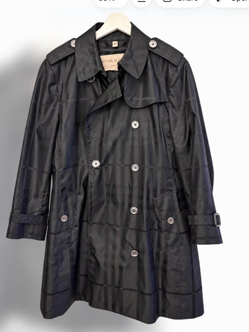Authentic Burberry London Black Trench Coat โ EUC